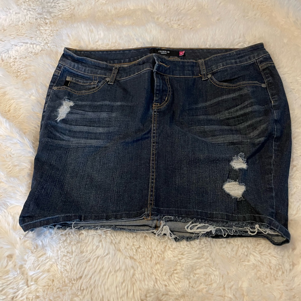 Torrid jean skirt
